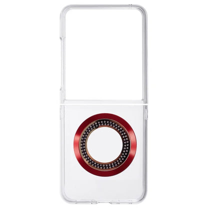 For Motorola Razr 50 Ultra 5G Magnetic Case Shockproof PC Phone Cover Rhinestone Decor