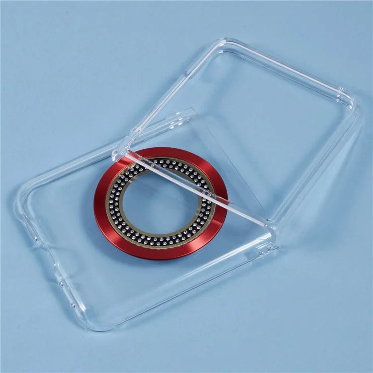For Motorola Razr 50 Ultra 5G Magnetic Case Shockproof PC Phone Cover Rhinestone Decor