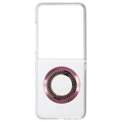 For Motorola Razr 50 Ultra 5G Magnetic Case Shockproof PC Phone Cover Rhinestone Decor
