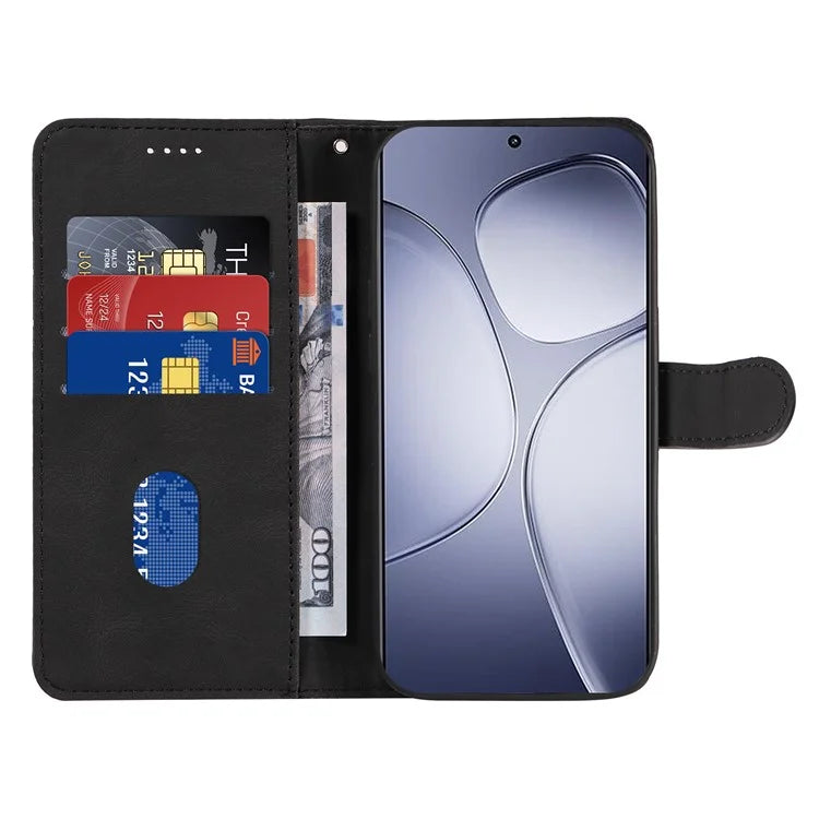 For Xiaomi Redmi K70 Ultra Case Stand Wallet Leather Phone Cover Curved Line Wrist Strap - Blue