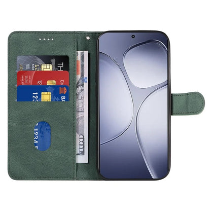 For Xiaomi Redmi K70 Ultra Case Stand Wallet Leather Phone Cover Curved Line Wrist Strap - Blue