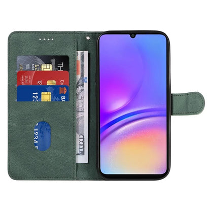 For Samsung Galaxy A06 Case Stand Wallet Leather Phone Cover Curved Line Wrist Strap