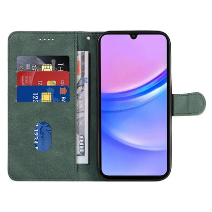 For Samsung Galaxy A16 5G Case Stand Wallet Leather Phone Cover Curved Line Wrist Strap