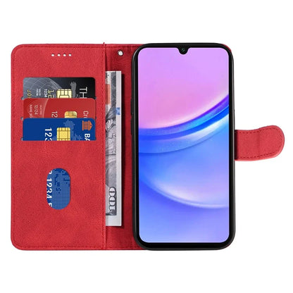 For Samsung Galaxy A16 5G Case Stand Wallet Leather Phone Cover Curved Line Wrist Strap