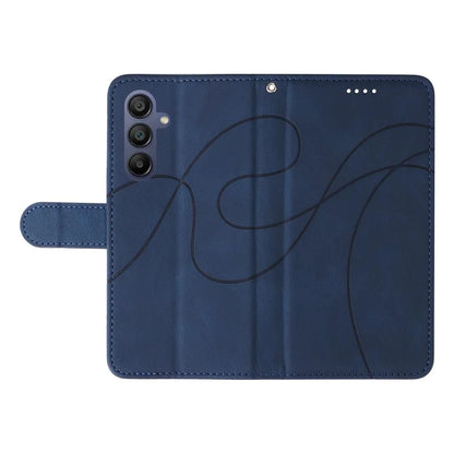 For Samsung Galaxy A16 5G Case Stand Wallet Leather Phone Cover Curved Line Wrist Strap