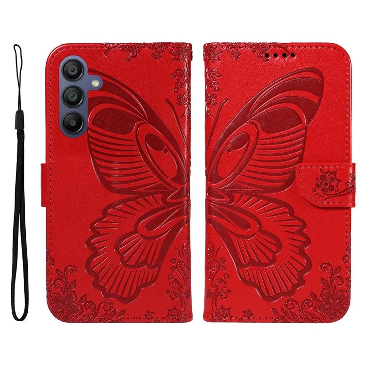 For Samsung Galaxy A16 5G Case Butterfly Pattern Leather Wallet Flip Phone Cover