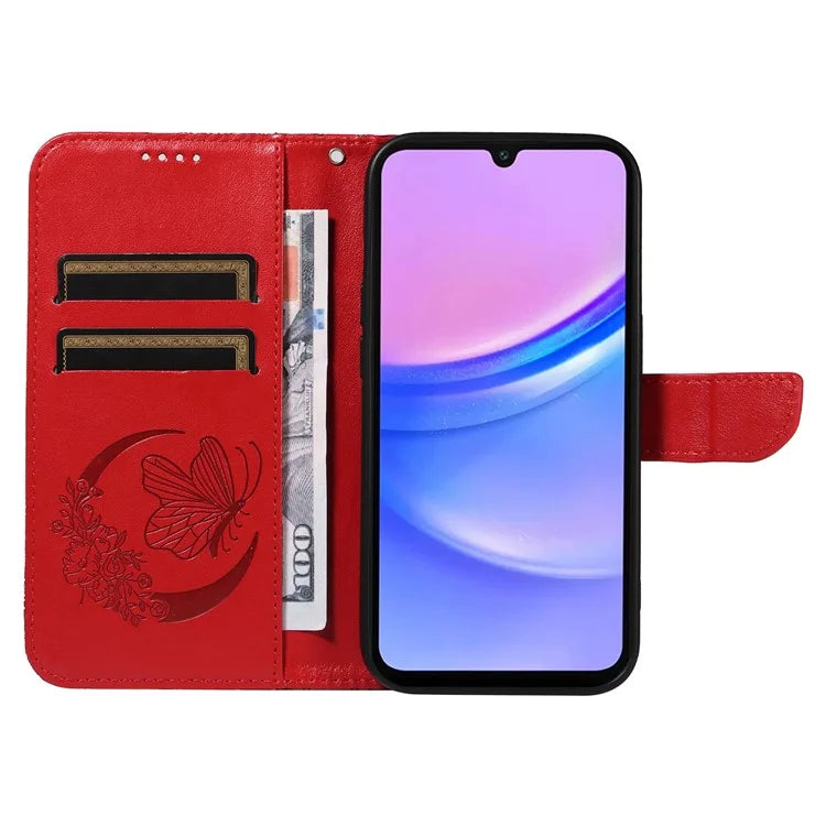 For Samsung Galaxy A16 5G Case Butterfly Pattern Leather Wallet Flip Phone Cover