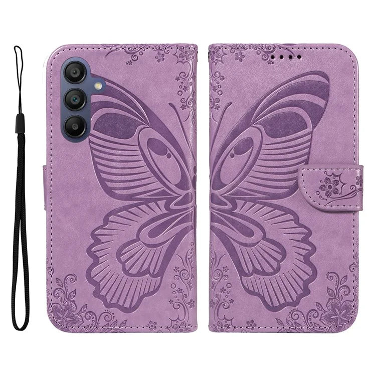 For Samsung Galaxy A16 5G Case Butterfly Pattern Leather Wallet Flip Phone Cover