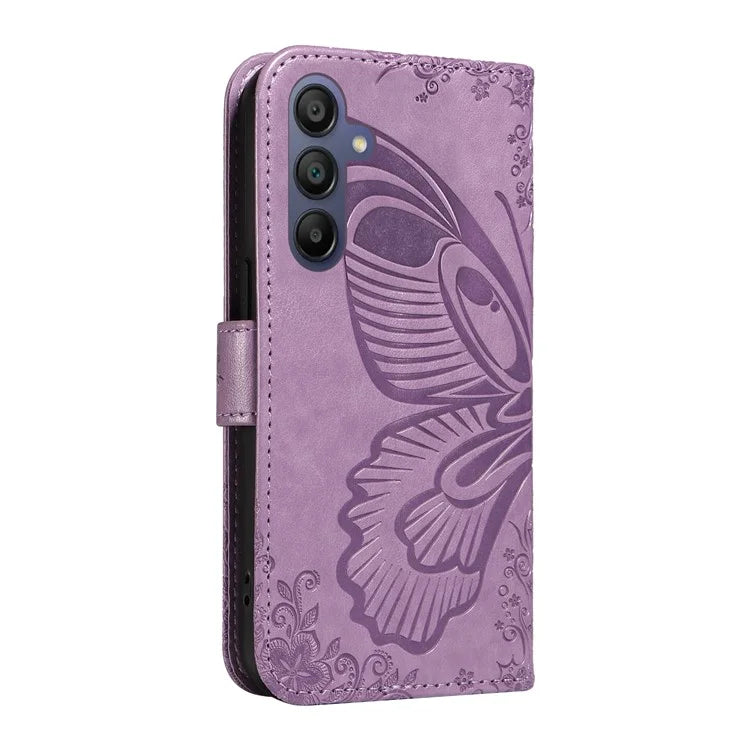 For Samsung Galaxy A16 5G Case Butterfly Pattern Leather Wallet Flip Phone Cover
