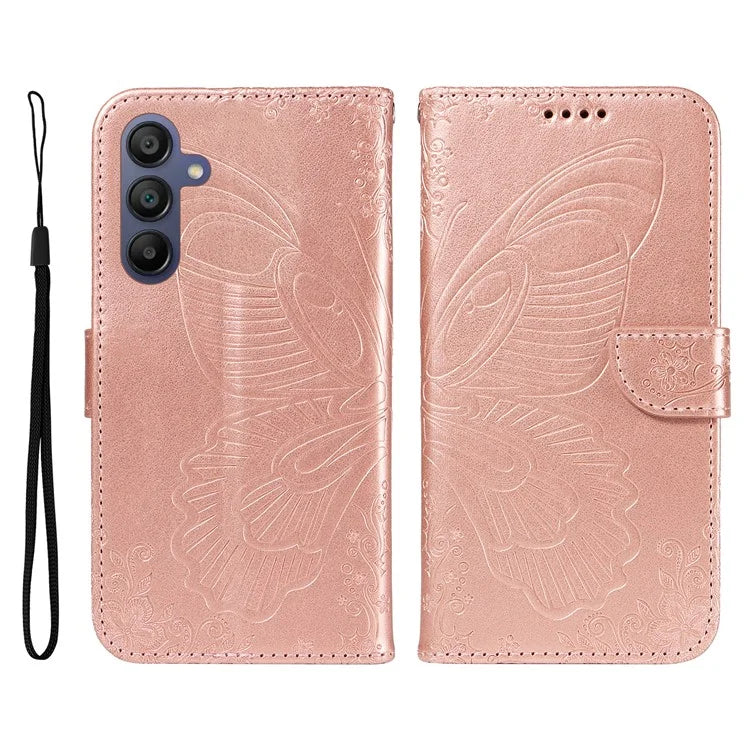 For Samsung Galaxy A16 5G Case Butterfly Pattern Leather Wallet Flip Phone Cover