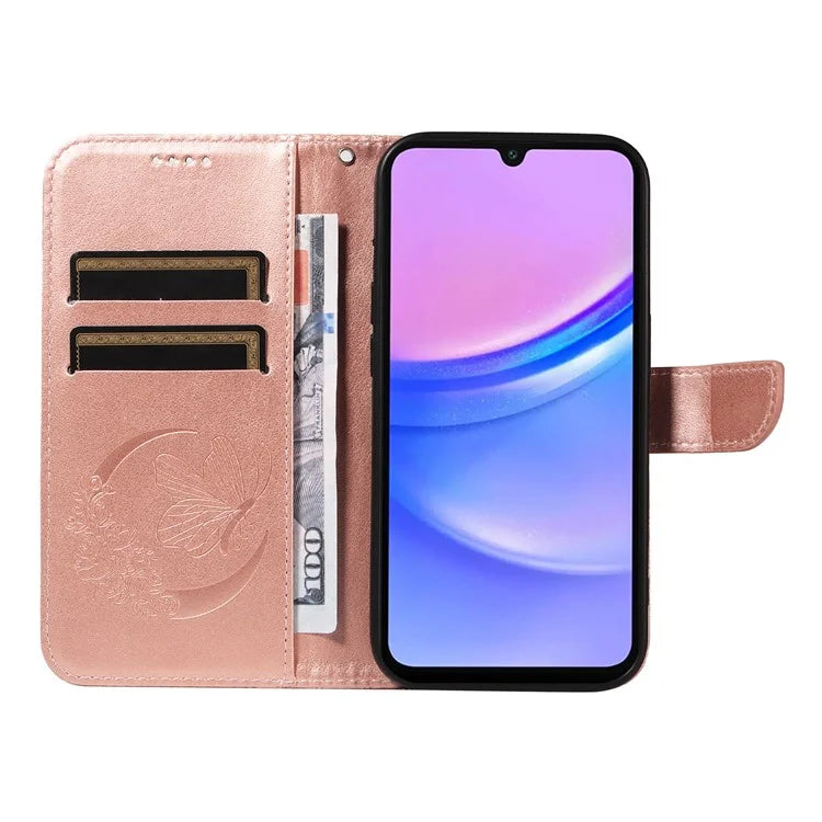 For Samsung Galaxy A16 5G Case Butterfly Pattern Leather Wallet Flip Phone Cover