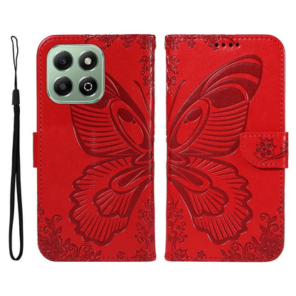 For Honor X6b 4G Case Butterfly Pattern Leather Wallet Flip Phone Cover