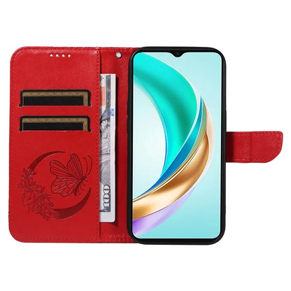 For Honor X6b 4G Case Butterfly Pattern Leather Wallet Flip Phone Cover