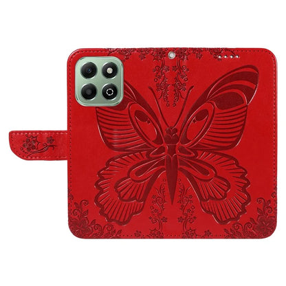 For Honor X6b 4G Case Butterfly Pattern Leather Wallet Flip Phone Cover