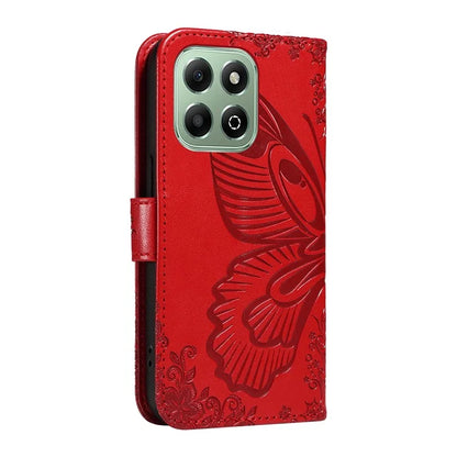 For Honor X6b 4G Case Butterfly Pattern Leather Wallet Flip Phone Cover
