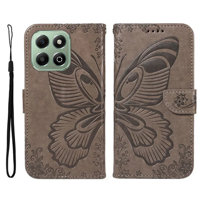 For Honor X6b 4G Case Butterfly Pattern Leather Wallet Flip Phone Cover
