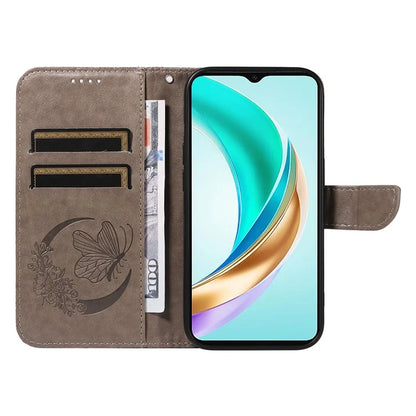 For Honor X6b 4G Case Butterfly Pattern Leather Wallet Flip Phone Cover