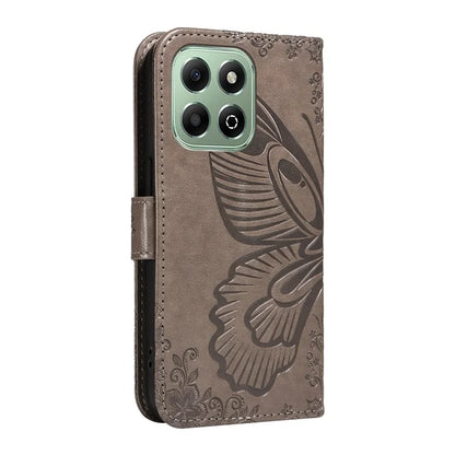 For Honor X6b 4G Case Butterfly Pattern Leather Wallet Flip Phone Cover