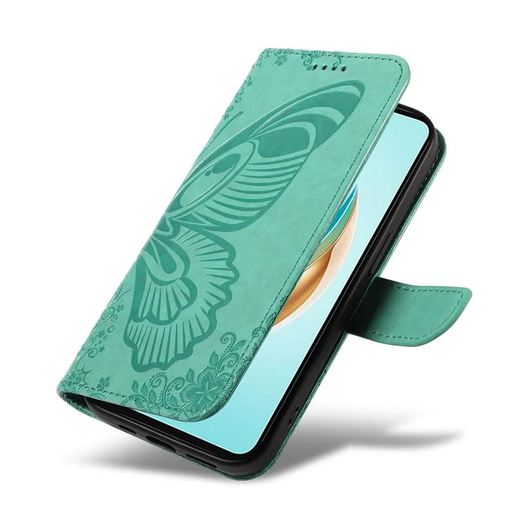 For Honor X6b 4G Case Butterfly Pattern Leather Wallet Flip Phone Cover