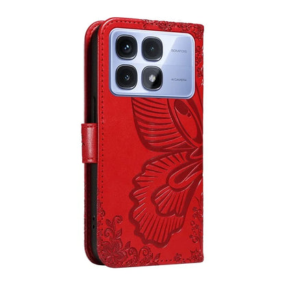 For Xiaomi Redmi K70 Ultra Case Butterfly Pattern Leather Wallet Flip Phone Cover