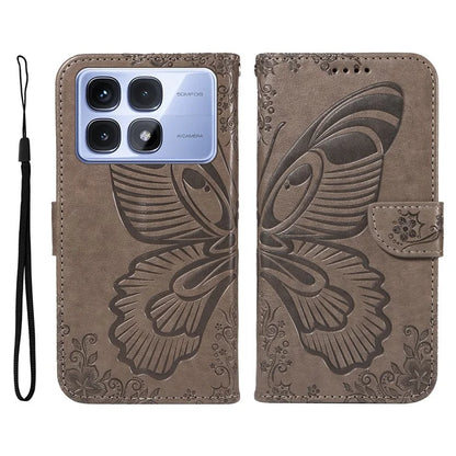 For Xiaomi Redmi K70 Ultra Case Butterfly Pattern Leather Wallet Flip Phone Cover