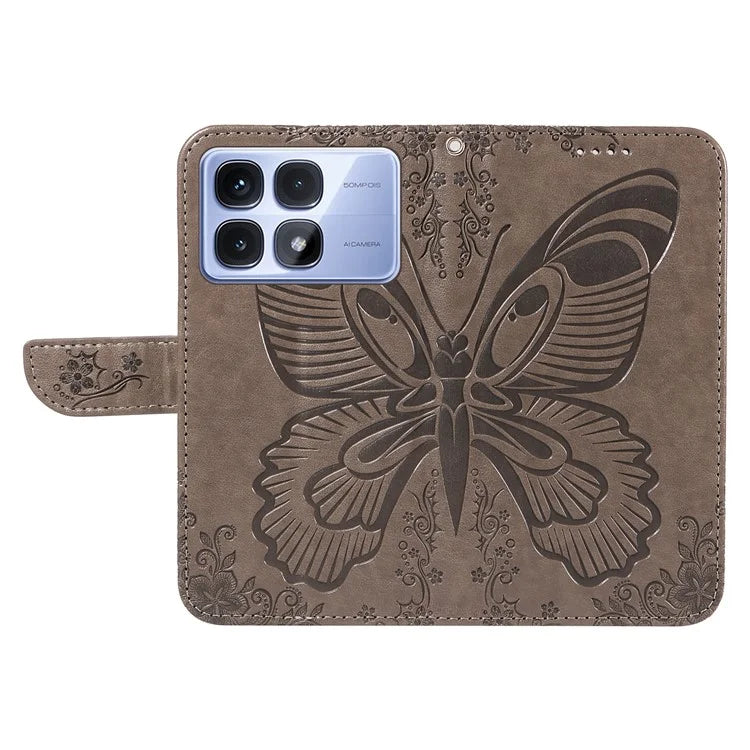 For Xiaomi Redmi K70 Ultra Case Butterfly Pattern Leather Wallet Flip Phone Cover