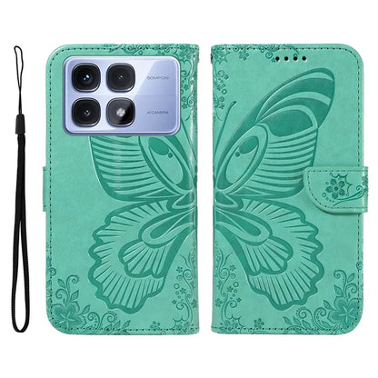 For Xiaomi Redmi K70 Ultra Case Butterfly Pattern Leather Wallet Flip Phone Cover