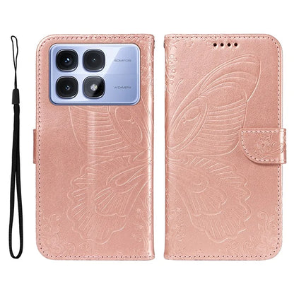 For Xiaomi Redmi K70 Ultra Case Butterfly Pattern Leather Wallet Flip Phone Cover