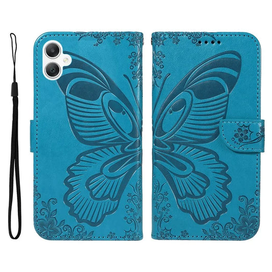 For Samsung Galaxy A06 Case Butterfly Pattern Leather Wallet Flip Phone Cover