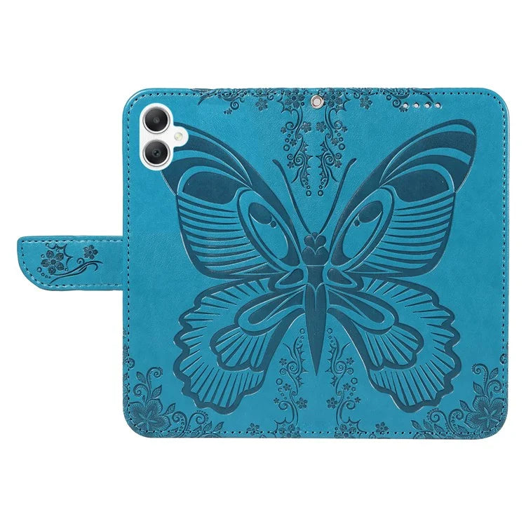 For Samsung Galaxy A06 Case Butterfly Pattern Leather Wallet Flip Phone Cover