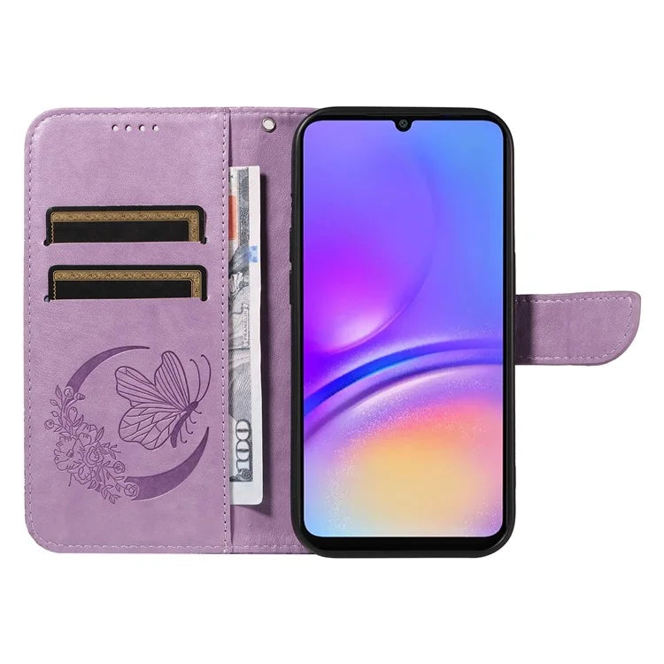 For Samsung Galaxy A06 Case Butterfly Pattern Leather Wallet Flip Phone Cover