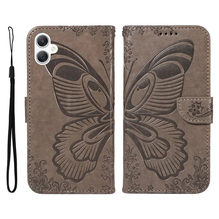 For Samsung Galaxy A06 Case Butterfly Pattern Leather Wallet Flip Phone Cover