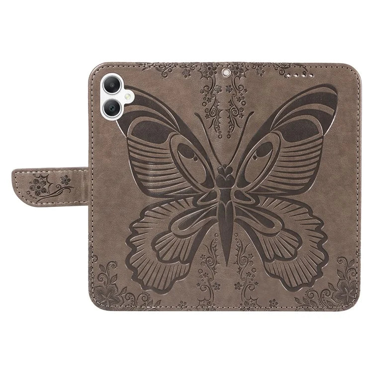 For Samsung Galaxy A06 Case Butterfly Pattern Leather Wallet Flip Phone Cover