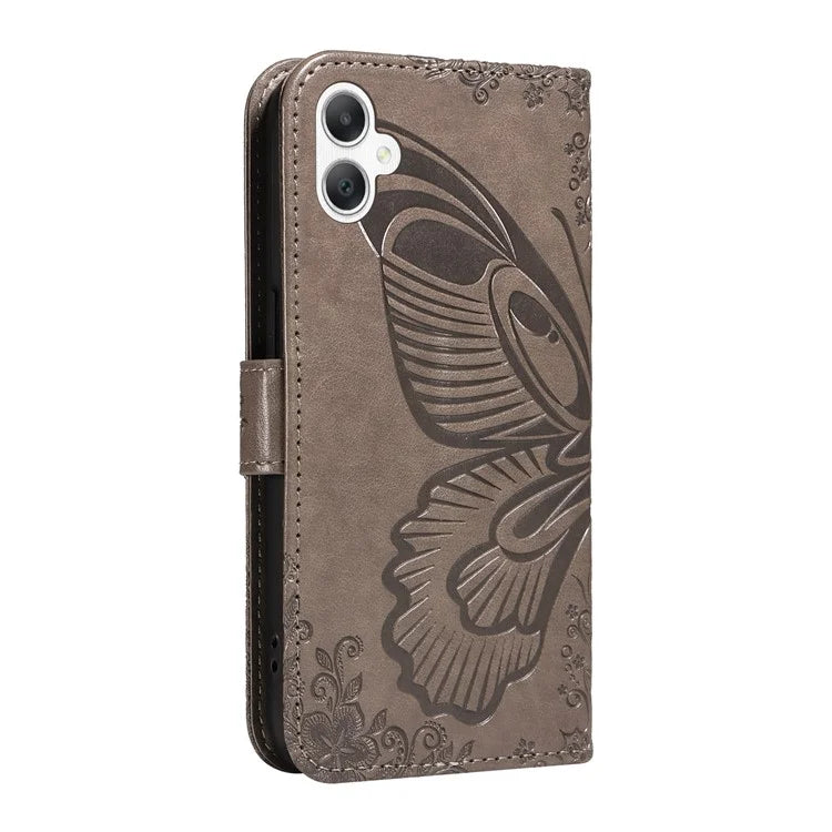 For Samsung Galaxy A06 Case Butterfly Pattern Leather Wallet Flip Phone Cover