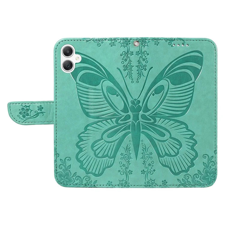 For Samsung Galaxy A06 Case Butterfly Pattern Leather Wallet Flip Phone Cover