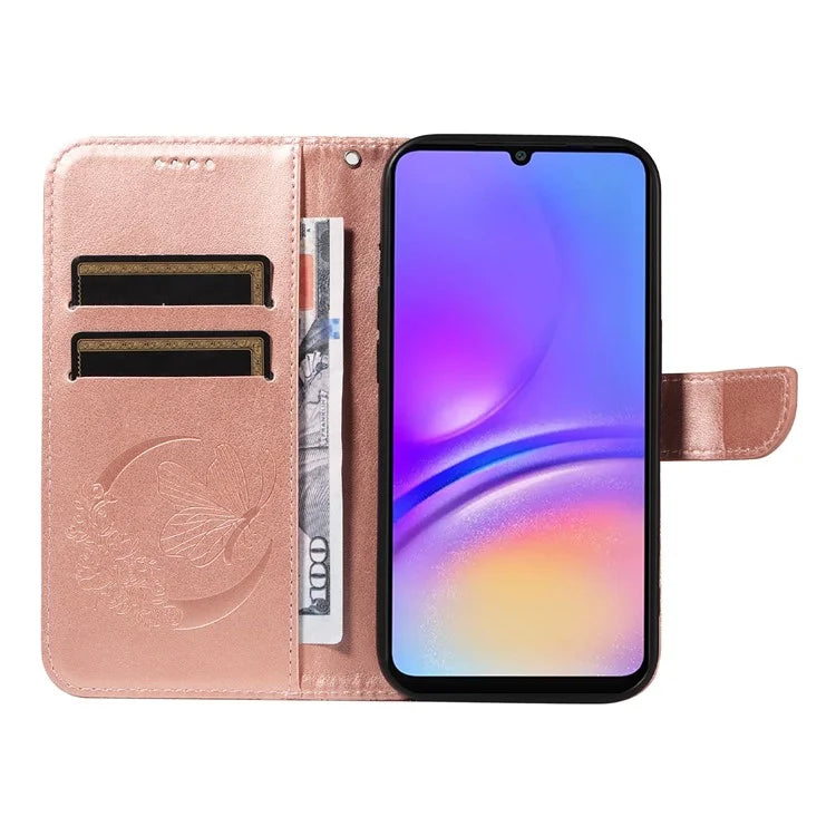 For Samsung Galaxy A06 Case Butterfly Pattern Leather Wallet Flip Phone Cover