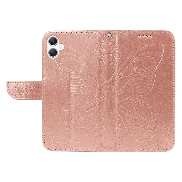 For Samsung Galaxy A06 Case Butterfly Pattern Leather Wallet Flip Phone Cover