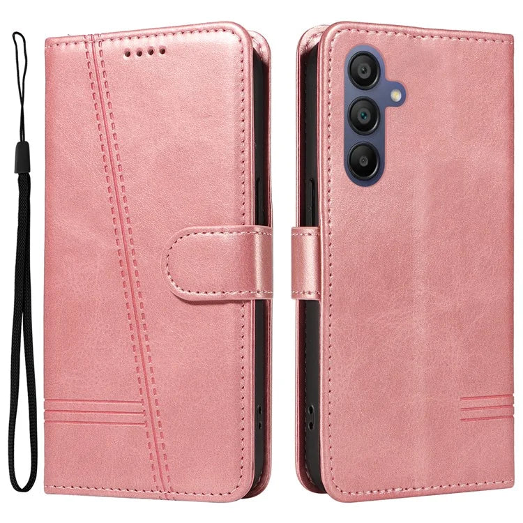For Samsung Galaxy A16 5G Case Flip Wallet T-Shape Lines Leather Phone Cover