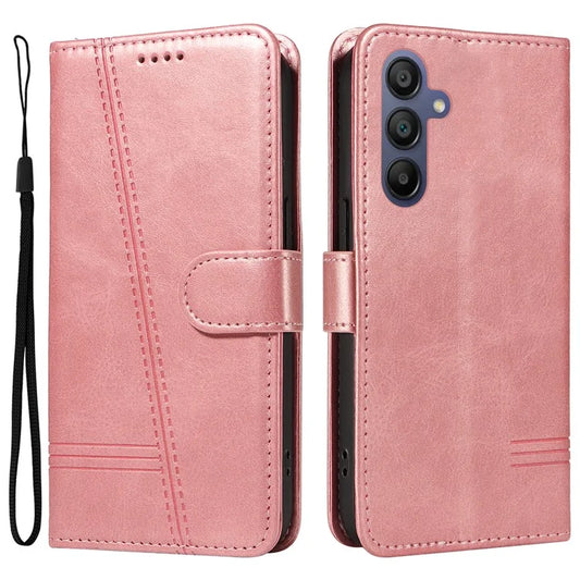 For Samsung Galaxy A16 5G Case Flip Wallet T-Shape Lines Leather Phone Cover