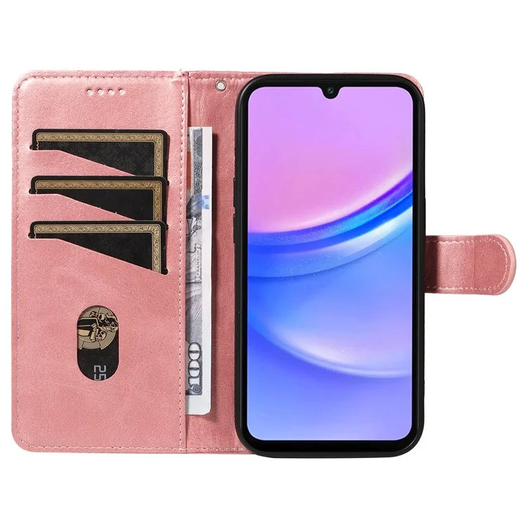 For Samsung Galaxy A16 5G Case Flip Wallet T-Shape Lines Leather Phone Cover