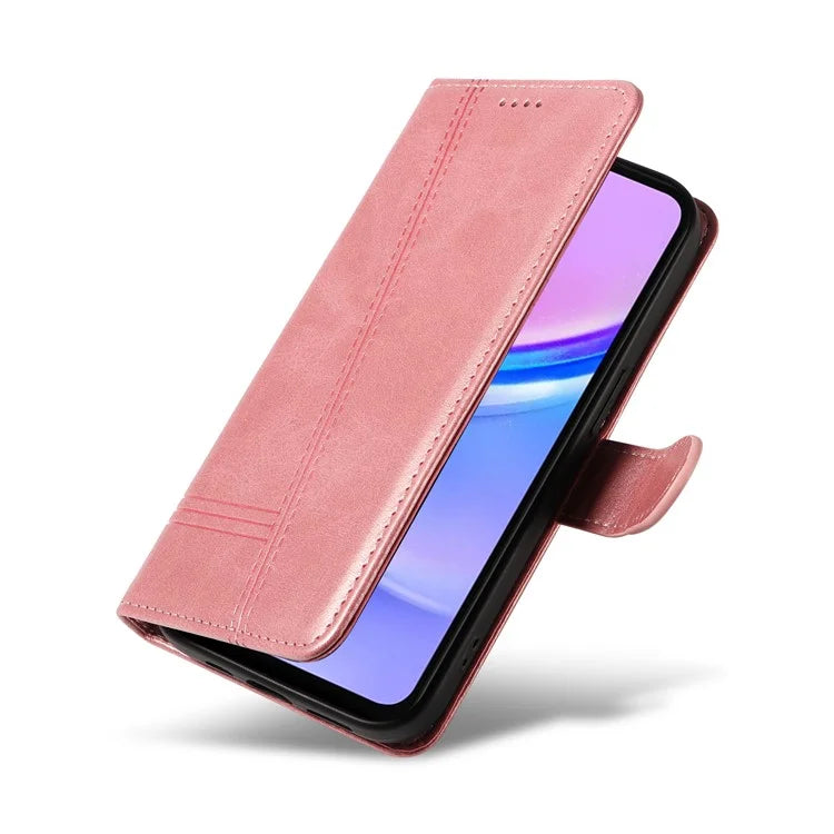 For Samsung Galaxy A16 5G Case Flip Wallet T-Shape Lines Leather Phone Cover
