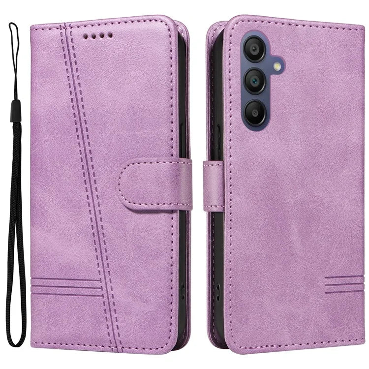For Samsung Galaxy A16 5G Case Flip Wallet T-Shape Lines Leather Phone Cover