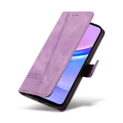 For Samsung Galaxy A16 5G Case Flip Wallet T-Shape Lines Leather Phone Cover