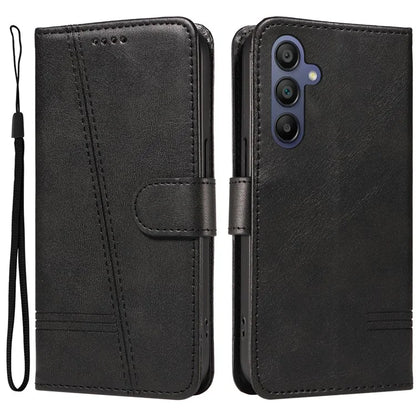 For Samsung Galaxy A16 5G Case Flip Wallet T-Shape Lines Leather Phone Cover
