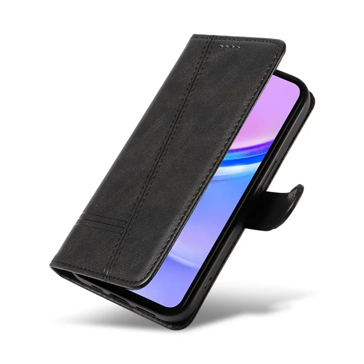 For Samsung Galaxy A16 5G Case Flip Wallet T-Shape Lines Leather Phone Cover
