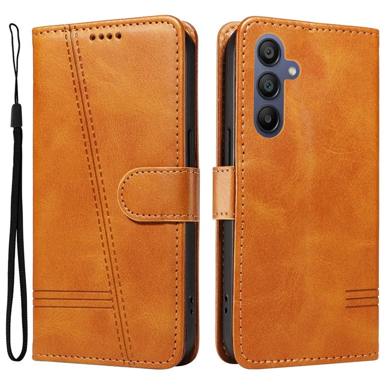 For Samsung Galaxy A16 5G Case Flip Wallet T-Shape Lines Leather Phone Cover