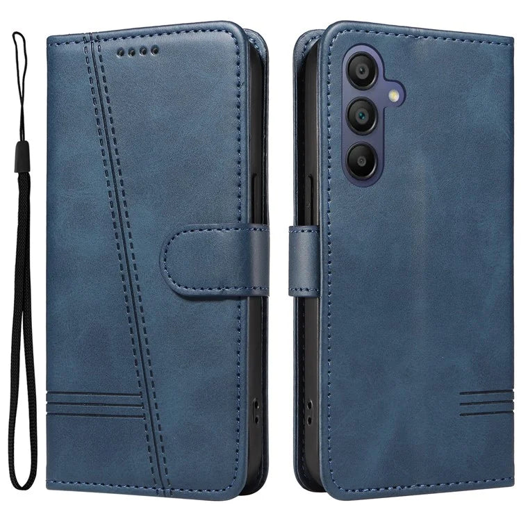 For Samsung Galaxy A16 5G Case Flip Wallet T-Shape Lines Leather Phone Cover