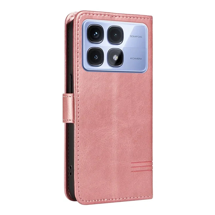 For Xiaomi Redmi K70 Ultra Case Flip Wallet T-Shape Lines Leather Phone Cover