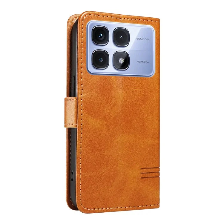 For Xiaomi Redmi K70 Ultra Case Flip Wallet T-Shape Lines Leather Phone Cover
