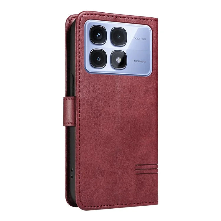 For Xiaomi Redmi K70 Ultra Case Flip Wallet T-Shape Lines Leather Phone Cover